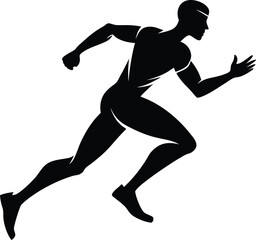 Running Men Silhouette Vector File