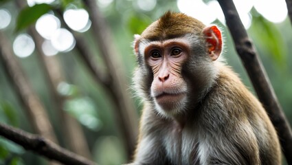 Obraz premium daily life images of macaques