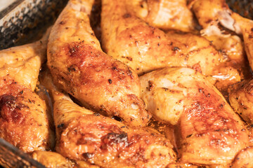 A plate of fried chicken with a lot of seasoning