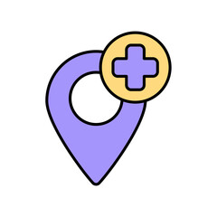 Obraz premium Icon a location, isolated against a clean background.