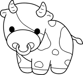 cow farm doodle