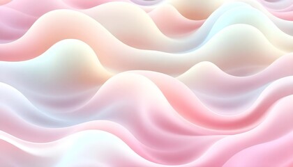 Dreamy Pastel Waves: Gentle, undulating waves of soft pastel colors create a sense of serenity and abstract beauty, ideal for backgrounds and designs. 