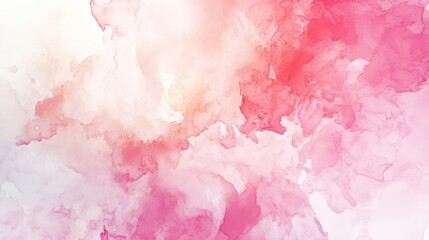 Fototapeta premium Abstract Watercolor Painting: Pink and White Hues