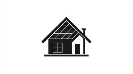 Solar House Roof Energy Home Icon