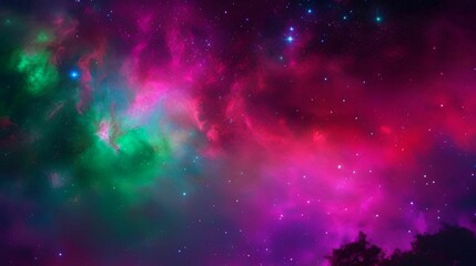 Naklejka premium background with stars and nebula