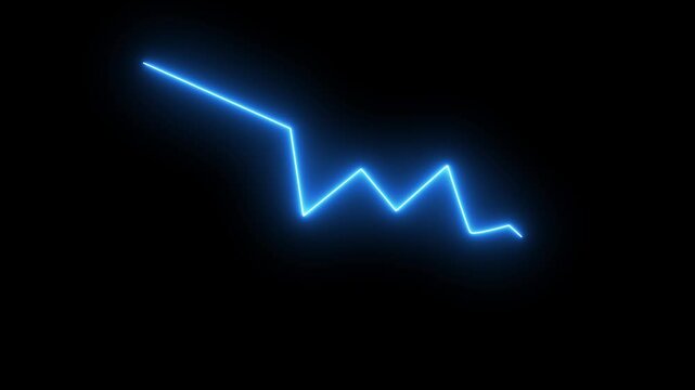 Financial business down graph. Business falling down concept.