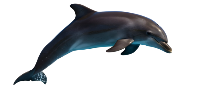 jumping dolphin isolated on white png
