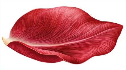 Fototapeta premium Detailed Red Leaf Illustration
