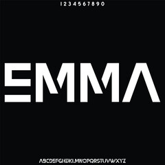 Elegant beautiful sans serif alphabet display font vector for branding design