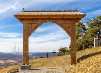 A traditional Szekler wooden gate