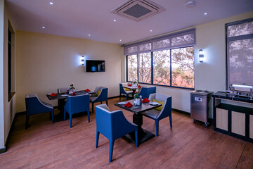 modern dining room with dining table