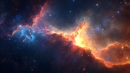 Fototapeta premium Extraterrestrial System Nebula Image for Scientists