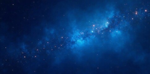Fototapeta premium Dark blue space background with a scattering of bright stars, astronomy, starlight, galaxy