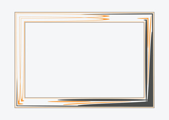 Vector luxury photo frame border design, certificate border, resume border frame with color