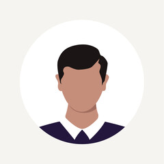 Vector flat illustration. Avatar, user profile, person icon, profile picture. Suitable for social media profiles, icons, splash screens and as a template.
