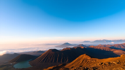 Naklejka premium Indonesia, Java, scenic view of Ijen volcano