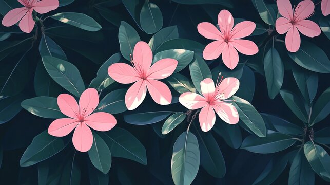 Pink Kopsia Fruticosa flower for botanical study