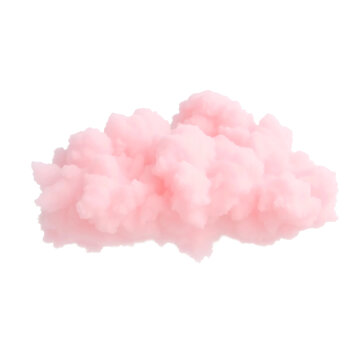 Fototapeta A beautiful pink cloud isolated on transparent background