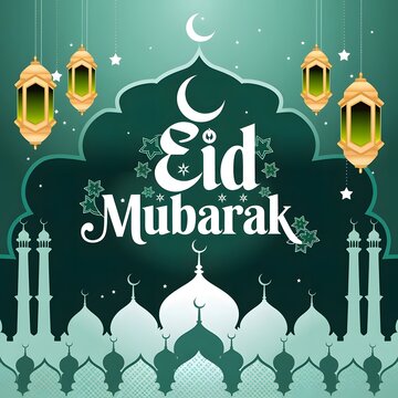 Eid Mubarak Best Wishes Post Template, Eid Mubarak Post Design Multicolour, Happy Eid Mubarak Social Media Post And Eid Mubarak Islamic Background Banner Design
