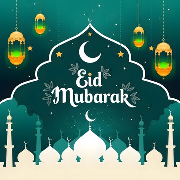 Eid Mubarak Best Wishes Post Template, Eid Mubarak Post Design Multicolour, Happy Eid Mubarak Social Media Post And Eid Mubarak Islamic Background Banner Design