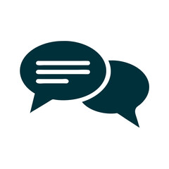 Chat Bubble Icon in Dark Teal for Messaging