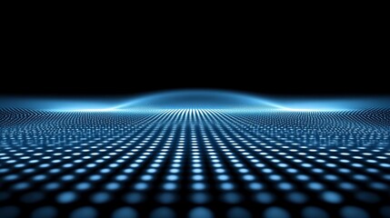 Abstract digital path through glowing dots