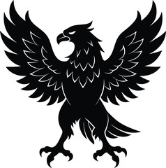 Eagle Bird Silhouette Vector File, Eagle Icon Vector