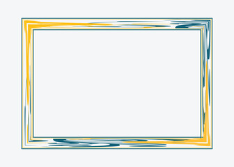 Vector luxury photo frame border design, certificate border, resume border frame with color
