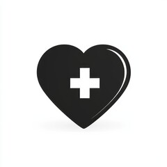 Obraz premium Icon representing health and love in a minimalistic style