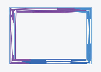 Vector luxury photo frame border design, certificate border, resume border frame with color