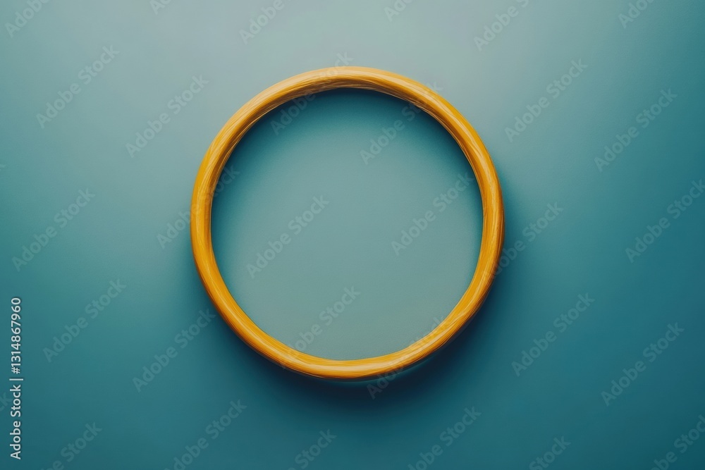 Leinwandbilder Circular recycling loop on a minimalist background emphasizing sustainable consumption and the infinite cycle of resources