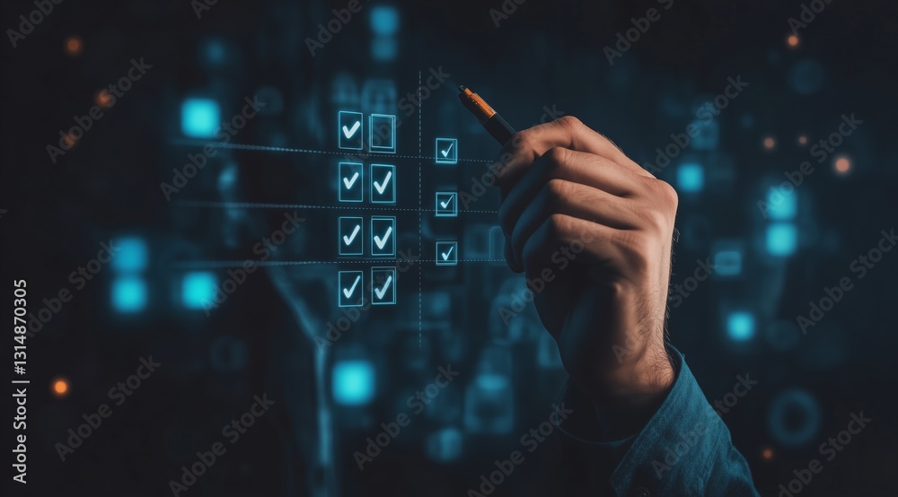 Poster digital business management use checklist tools to streamline operations, boost productivity, and en