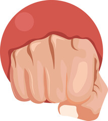 normal fist for solidarity vector with no underlying pathology 