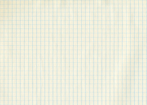 Old white squared paper sheet. Old paper. list Lined paper with frame background.	