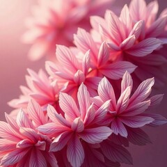 Fototapeta premium Soft pink plumes blending in harmonious arrangement, peaceful, decorative, backdrop