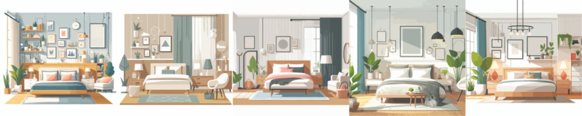 Vector of a home interior room.