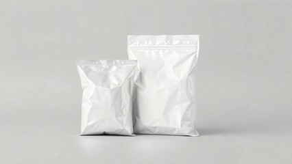 White, and Silver, pouch, standing, package, bags of different shapes and sizes. mock up, pack, Plastic, packaging, mockup, branding, templates, food, zip, blank, chips, snack,