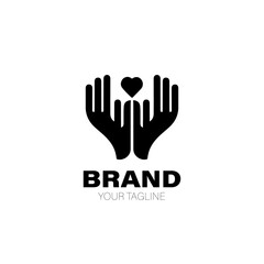 Fototapeta premium Charity Logo. Charity Logo Design. Charity Logo Brand. Charity Logo Vector Design Isolated on White Background