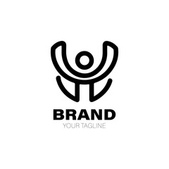 Charity Logo. Charity Logo Design. Charity Logo Brand. Charity Logo Vector Design Isolated on White Background