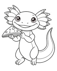 Axolotl coloring book far kids pages