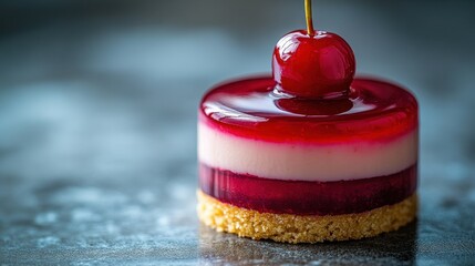 Delicate cherry dessert