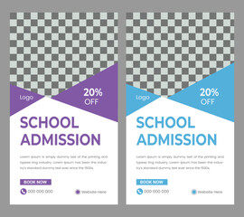  Back to school Instagram and Facebook story design template
