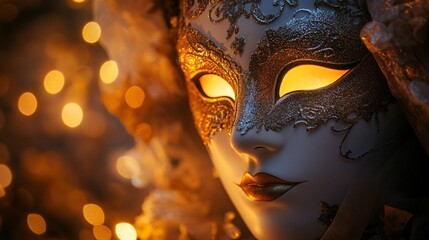 Elegant Venetian Mask for Carnival Gala