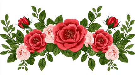 Floral Arrangement Roses Border