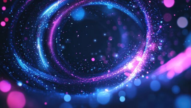 Vibrant Abstract Background with Colorful Bokeh and Glowing Light Effects for Creative Digital Designs and Visual Art Projects