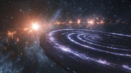 Cosmic ringed structure in deep space