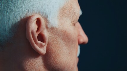 Naklejka premium Detailed 3D of the Aging Auditory System in Elderly Person
