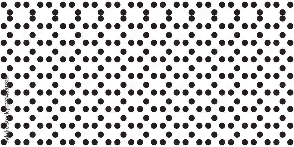 Wall mural texture for note or notebook. black sheet paper. white mesh pattern. seamless polka dot background. 
