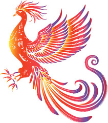 Phoenix mythical bird logo for company and creative idea