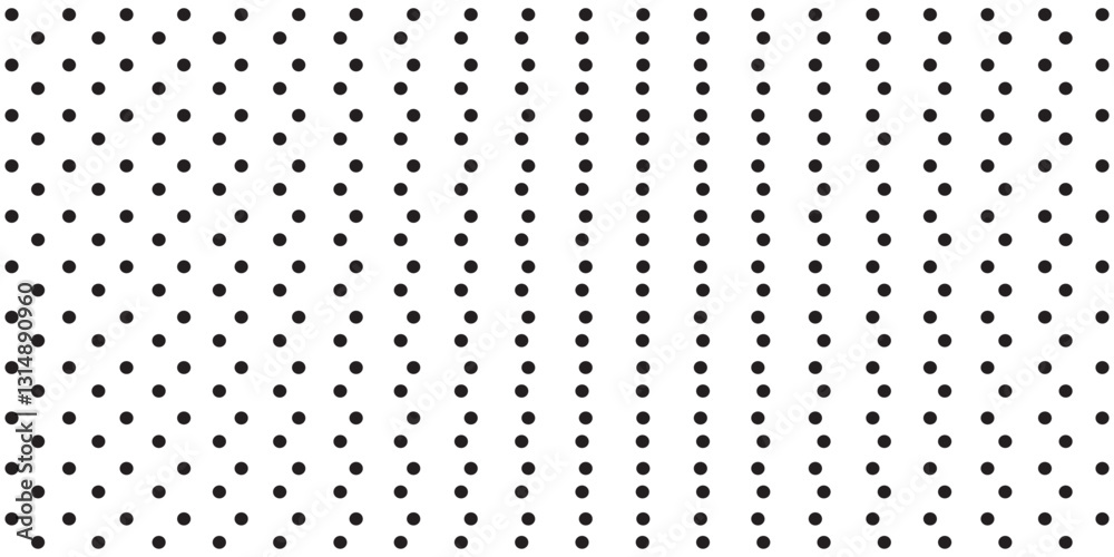 Wall mural texture for note or notebook. black sheet paper. white mesh pattern. seamless polka dot background. 